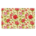 Red Pink Rose Floral Pattern Print Polyester Doormat