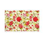 Red Pink Rose Floral Pattern Print Polyester Flag