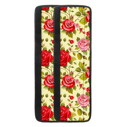 Red Pink Rose Floral Pattern Print Refrigerator Handle Covers
