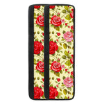 Red Pink Rose Floral Pattern Print Refrigerator Handle Covers