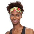 Red Pink Rose Floral Pattern Print Sports Headband