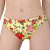 Red Pink Rose Floral Pattern Print Women's Panties