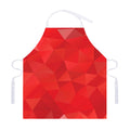 Red Polygonal Geometric Print Adjustable Apron