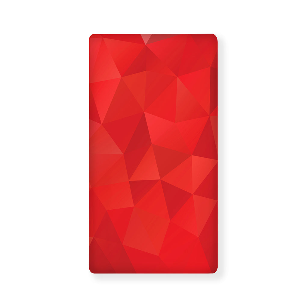 Red Polygonal Geometric Print Baby Crib Sheet