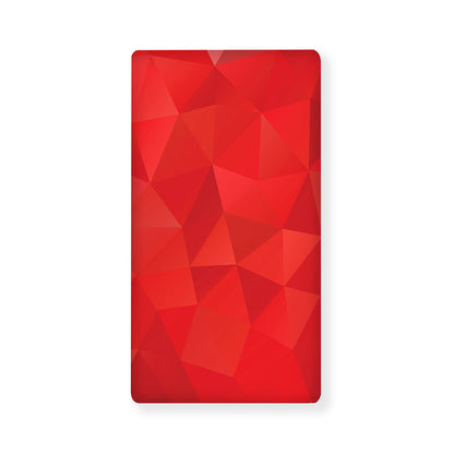 Red Polygonal Geometric Print Baby Crib Sheet