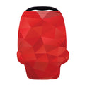 Red Polygonal Geometric Print Baby Seat Cover