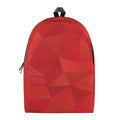 Red Polygonal Geometric Print School Backpack