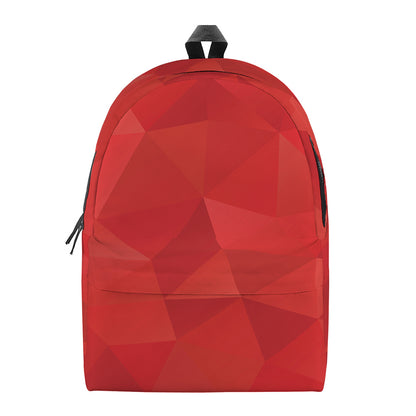 Red Polygonal Geometric Print Backpack