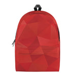 Red Polygonal Geometric Print Backpack
