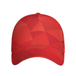 Red Polygonal Geometric Print Baseball Cap