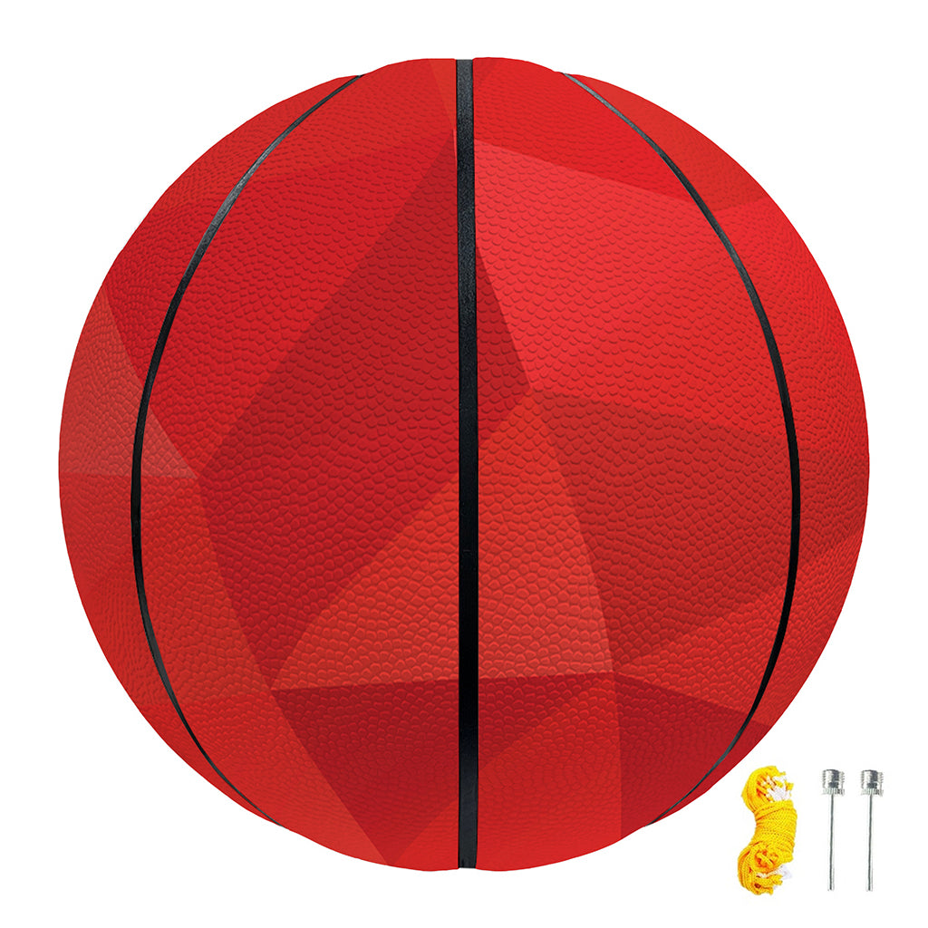 Red Polygonal Geometric Print Basketball