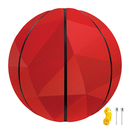 Red Polygonal Geometric Print Basketball