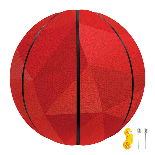 Red Polygonal Geometric Print Basketball
