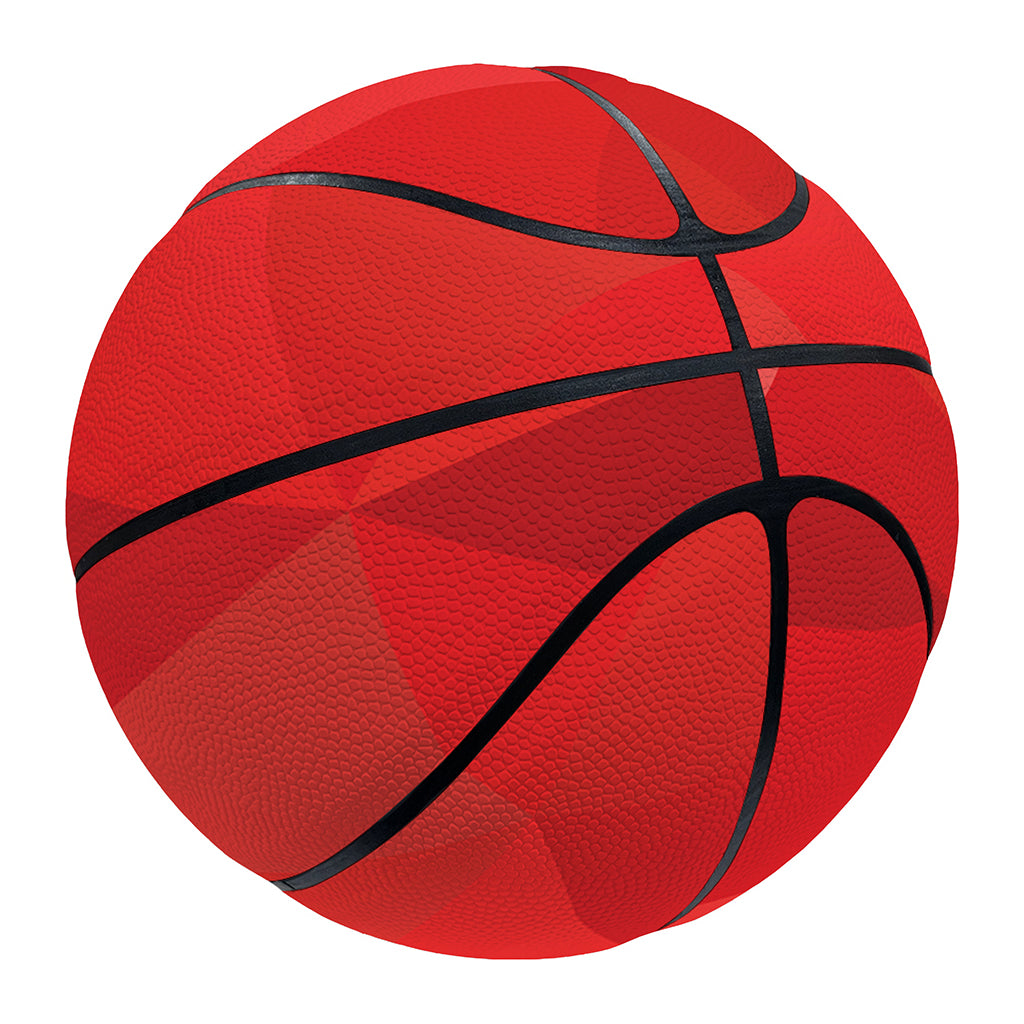 Red Polygonal Geometric Print Basketball