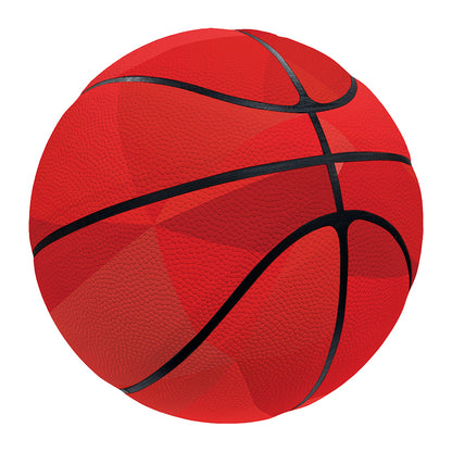 Red Polygonal Geometric Print Basketball