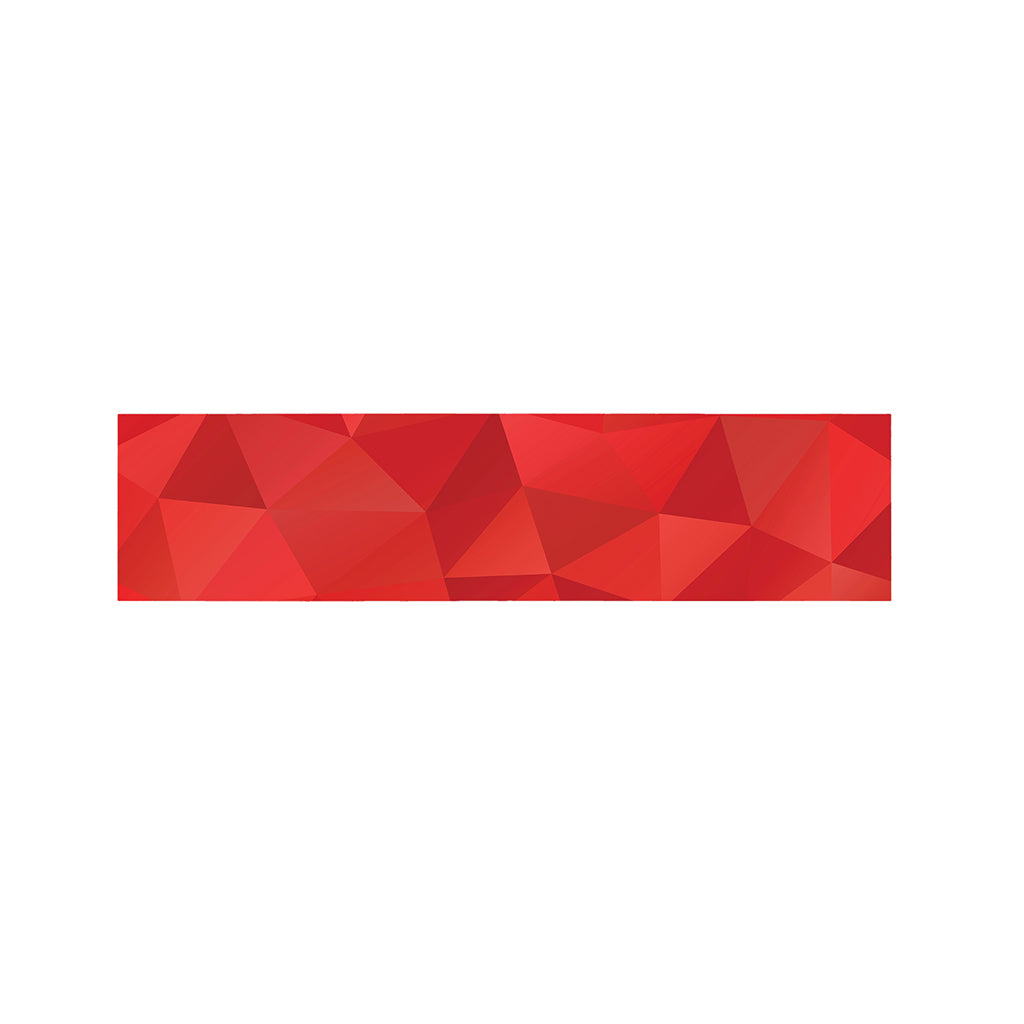 Red Polygonal Geometric Print Bed Runner