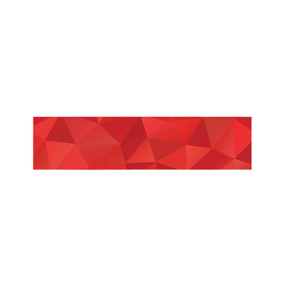 Red Polygonal Geometric Print Bed Runner