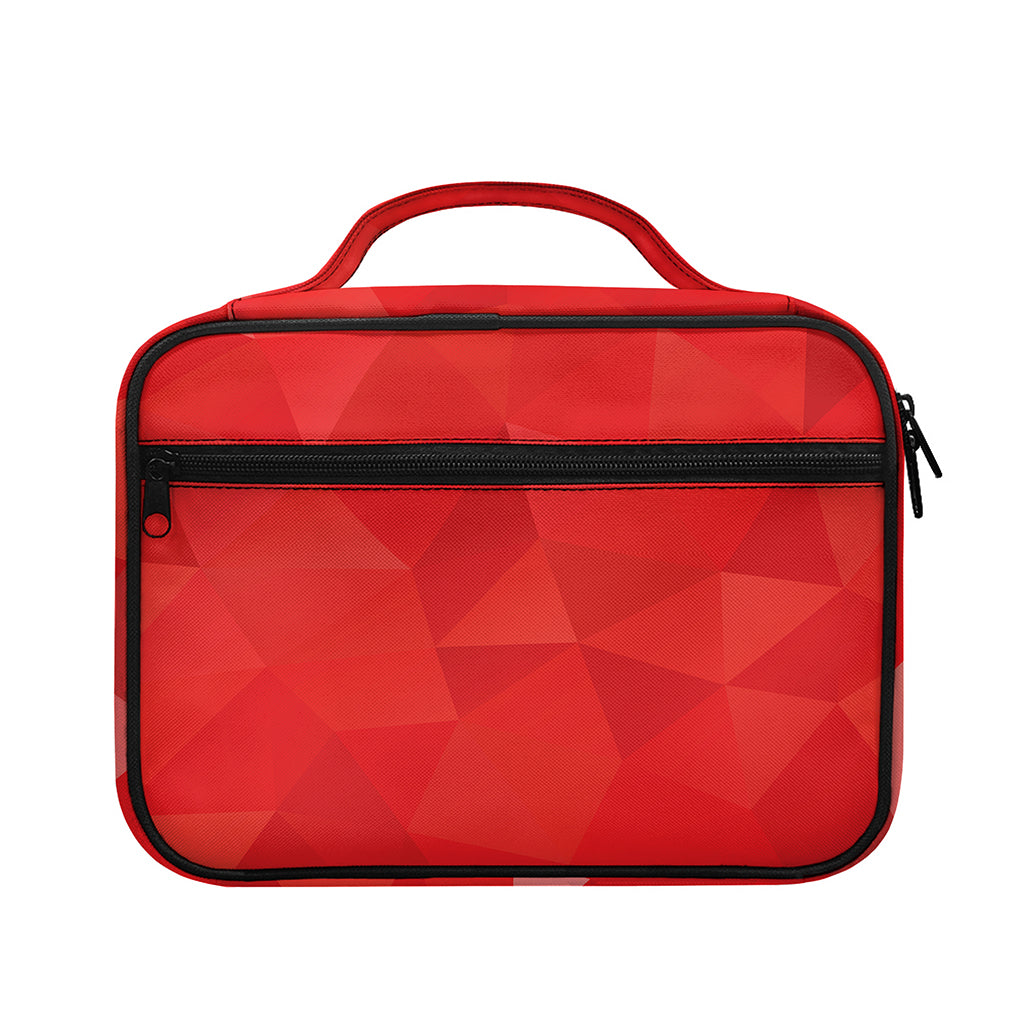 Red Polygonal Geometric Print Briefcase Bible Bag