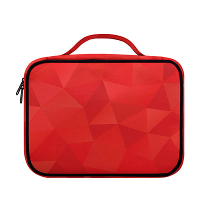 Red Polygonal Geometric Print Briefcase Bible Bag