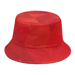 Red Polygonal Geometric Print Bucket Hat