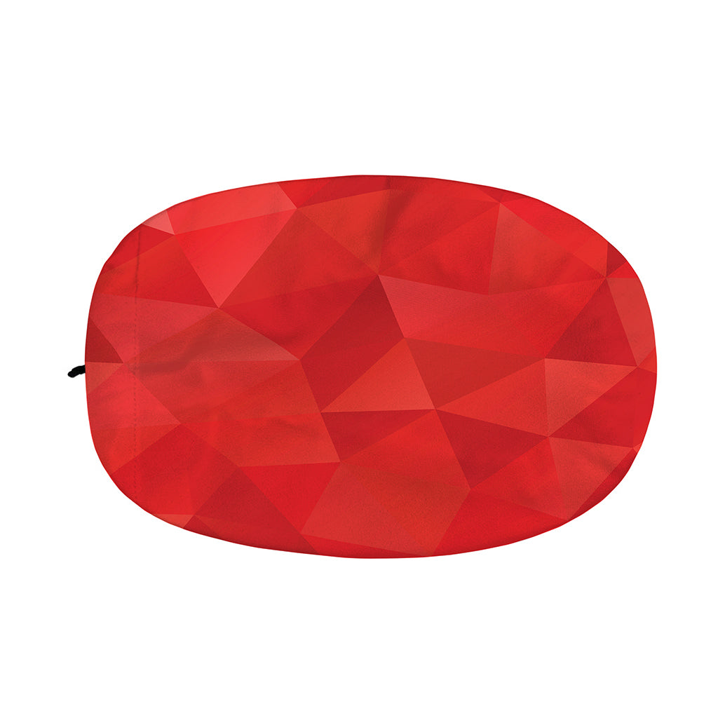 Red Polygonal Geometric Print Car Side Mirror Covers