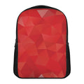 Red Polygonal Geometric Print Casual Backpack