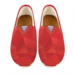 Red Polygonal Geometric Print Casual Shoes