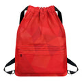Red Polygonal Geometric Print Drawstring Backpack