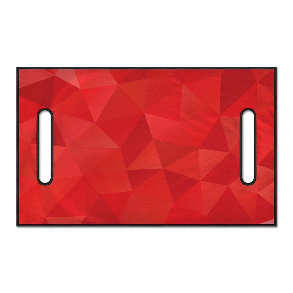 Red Polygonal Geometric Print Golf Cart Seat Cover