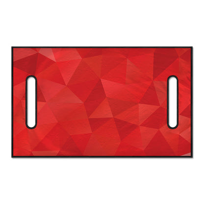 Red Polygonal Geometric Print Golf Cart Seat Cover