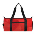 Red Polygonal Geometric Print Gym Bag