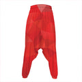 Red Polygonal Geometric Print Hammer Pants