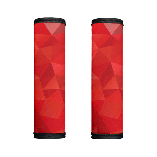 Red Polygonal Geometric Print Handle Covers