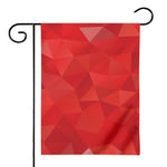 Red Polygonal Geometric Print House Flag