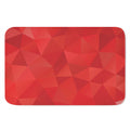 Red Polygonal Geometric Print Indoor Door Mat