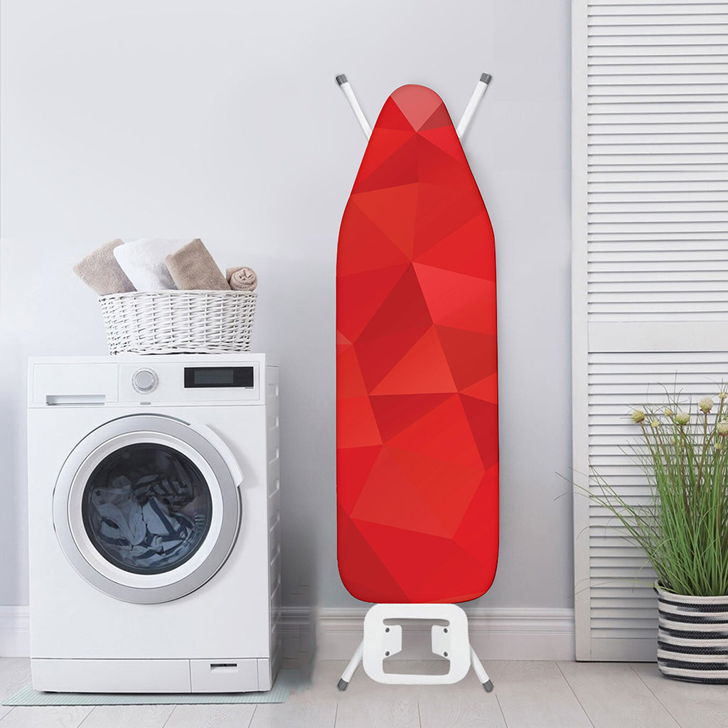 Red Polygonal Geometric Print Ironing Board Cover