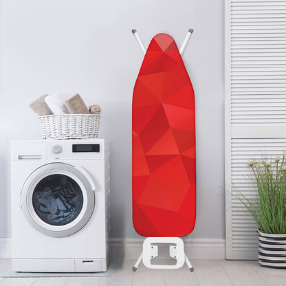 Red Polygonal Geometric Print Ironing Board Cover