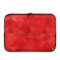 Red Polygonal Geometric Print Laptop Sleeve
