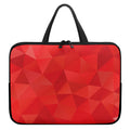 Red Polygonal Geometric Print Laptop Sleeve With Handle