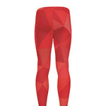 Red Polygonal Geometric Print Men's leggings