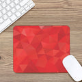 Red Polygonal Geometric Print Mouse Pad