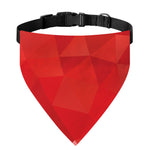 Red Polygonal Geometric Print Over The Collar Dog Bandana