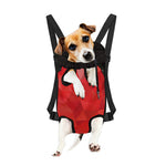 Red Polygonal Geometric Print Pet Carrier Backpack