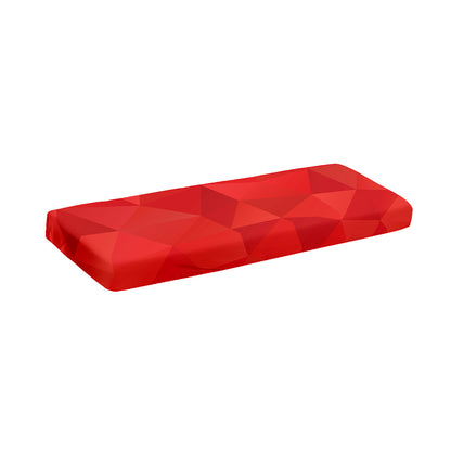 Red Polygonal Geometric Print Piano Keyboard Cover