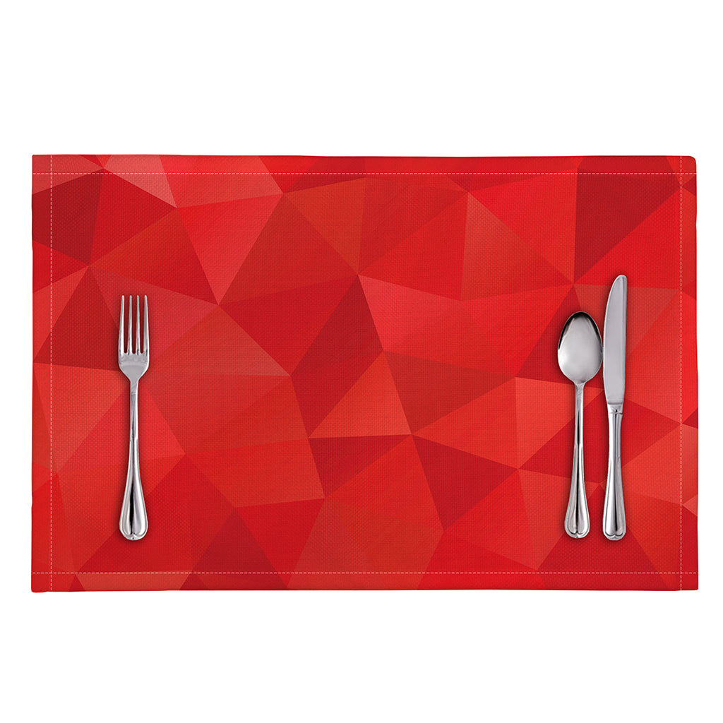Red Polygonal Geometric Print Placemat