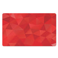Red Polygonal Geometric Print Polyester Doormat