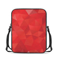 Red Polygonal Geometric Print Rectangular Crossbody Bag