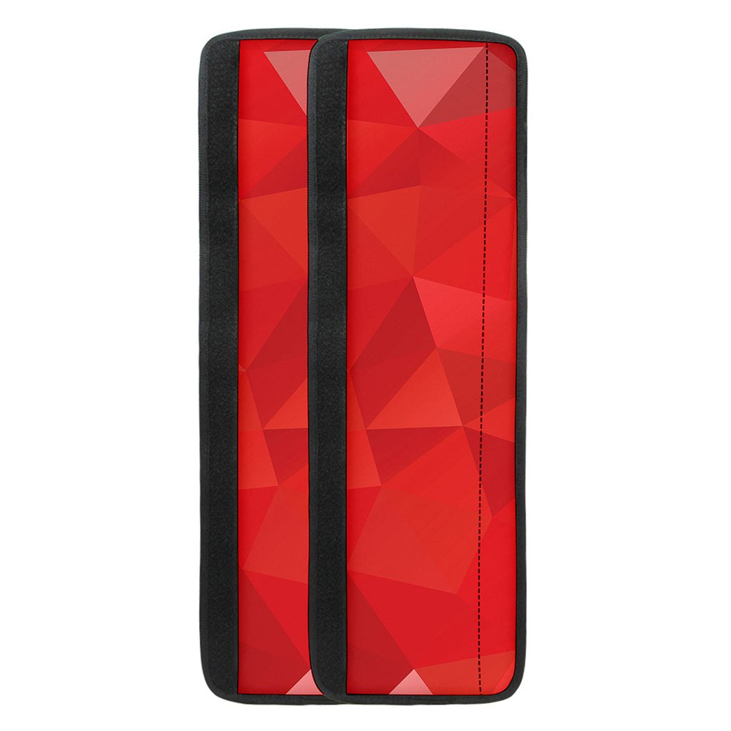 Red Polygonal Geometric Print Refrigerator Handle Covers