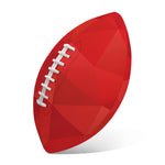 Red Polygonal Geometric Print Rugby Ball