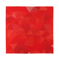 Red Polygonal Geometric Print Silk Bandana